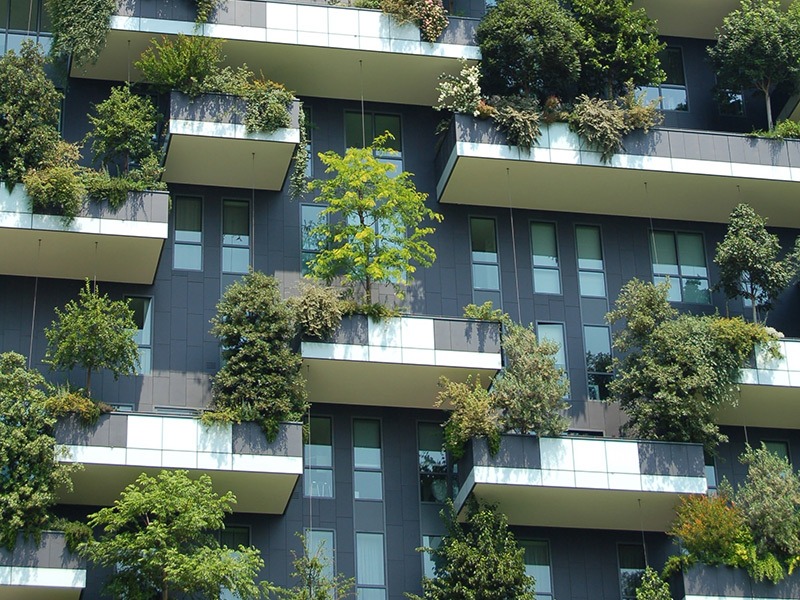 Photo of apartment balconies